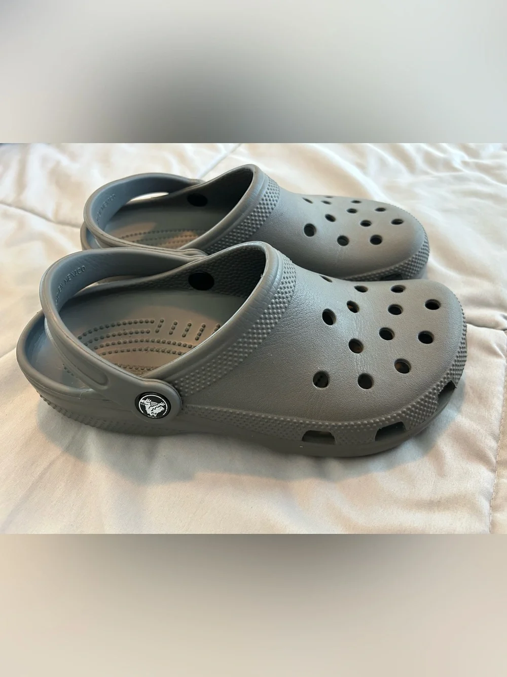 CROCS Men's Gray Classic Comfort Clog Men 5
